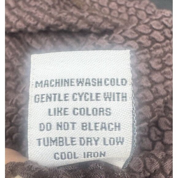 Habitat Womens Chocolate Brown Textured Long Sleeve Tunic Top L Stretch Boho - Picture 9 of 11